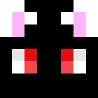 Black Hair Red Tips Werewolf Girl Minecraft Skin