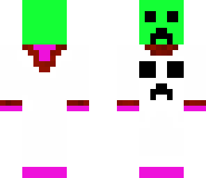 hot pink glowing green creeper