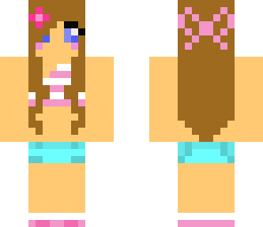 pink beach girl