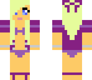 purple beach girl
