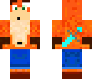 crash with diamond sword