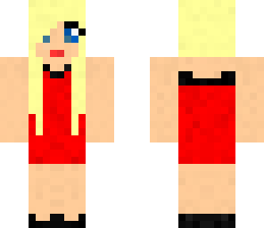 girl with red dress