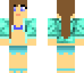 beach lover girl - cyan