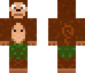 monkey in leaf shorts