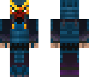 blue samurai warrior