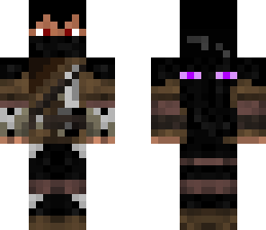 enderman hunter with hood and red eyes