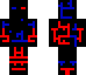  blue red