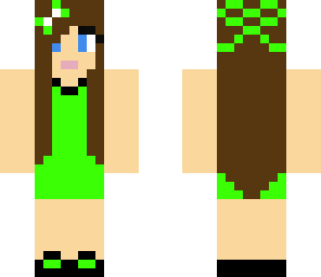 girl with a green dress