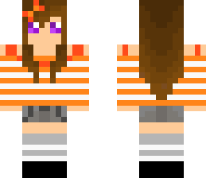 orange bow girl