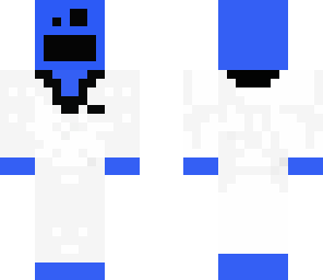 crazy blue guy in a suit