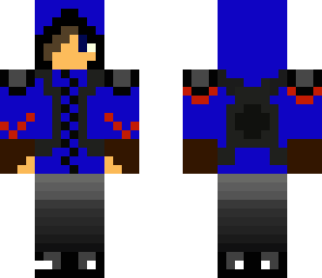 blue parkour runner
