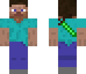 steve with green sword