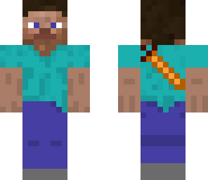 steve with orange sword