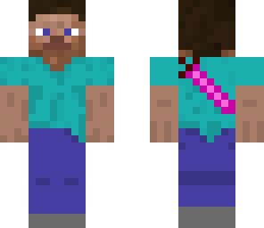 steve with pink sword