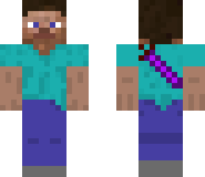 steve with purple sword