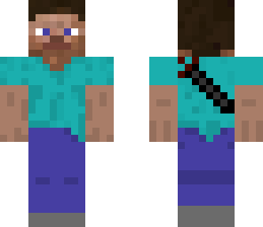 steve with black sword