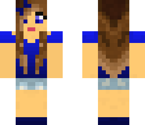 blue girl with small editing