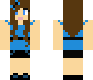 girl with cute blue tank top