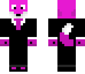 pink fox in a suit