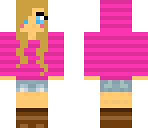 girl pink hoodie 2