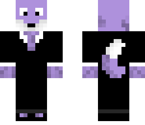 purple fox in a suit
