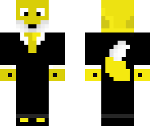 yellow fox in a suit