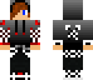 creeper hoodie chained black and white