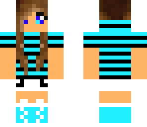 girl in blue an black