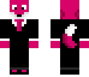 pink fox in a suit