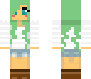 mint hair girl