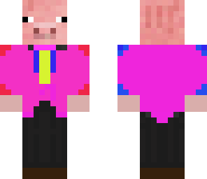 pig in a pink tux