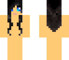 black hair girl template