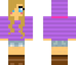 girl purple hoodie