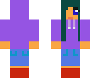 purple backwards hoodie girl