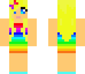 rainbow prom girl