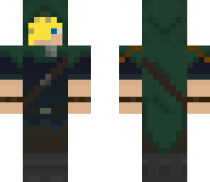 blonde hooded elven archer
