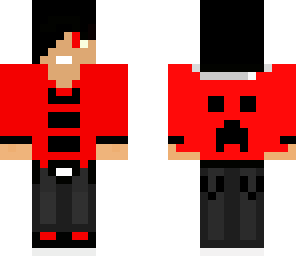 red teenager boy