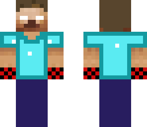 boxing herobrine with diamond armor
