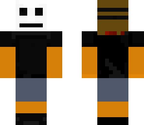 masked human with brown hair