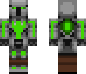 robot knight -neon green eyes-