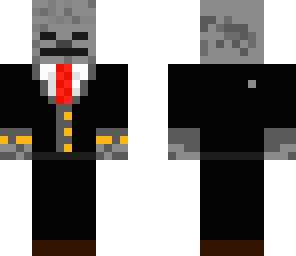 skeleton in a suit
