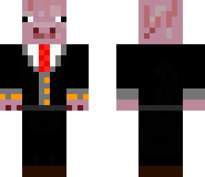pig wearing a suit