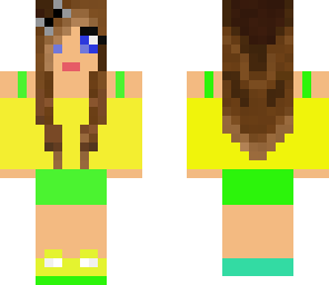 green and yellow girl