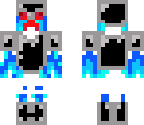blue fire creeper in black diamond armor