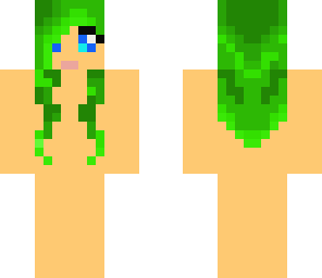 green hair girl template