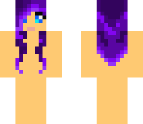 purple hair girl template