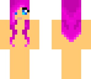 pink hair girl template