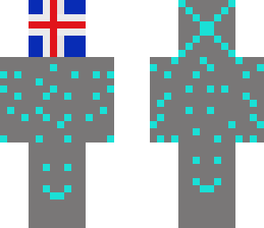 diamond ore and icelandic flag man