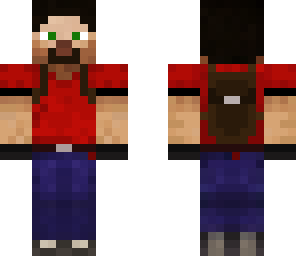 adventurer steve in red