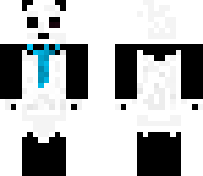 panda with blue tie